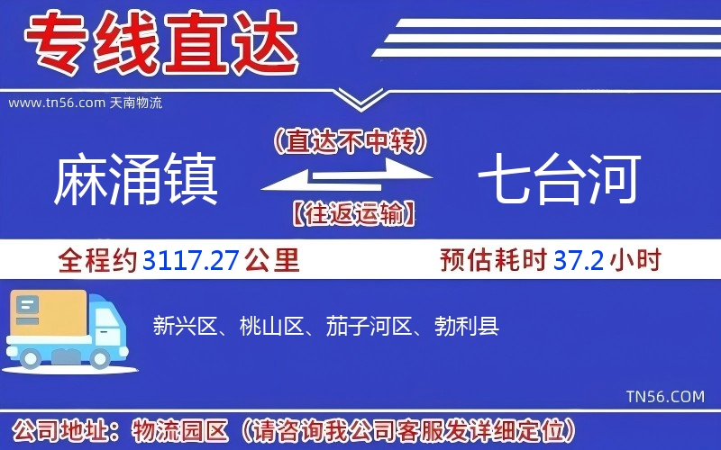 麻涌鎮(zhèn)到七臺(tái)河物流公司