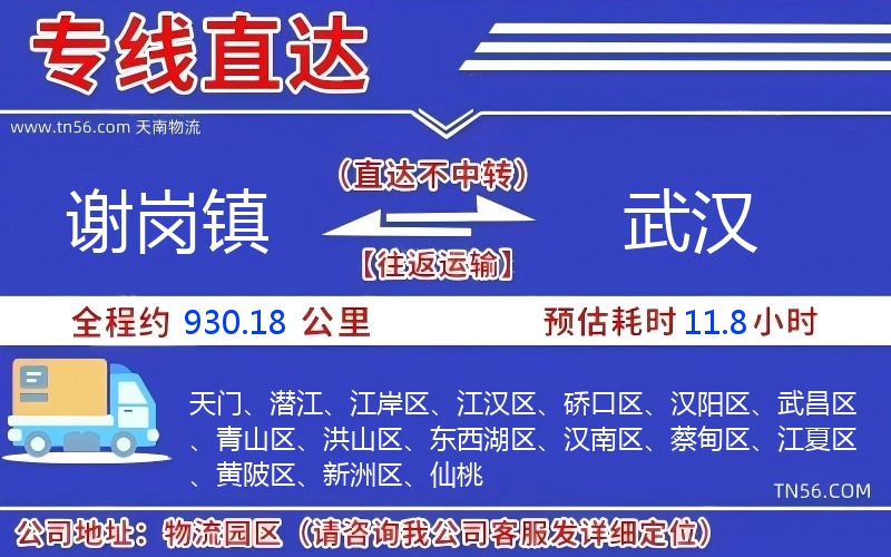 謝崗鎮(zhèn)到武漢物流公司