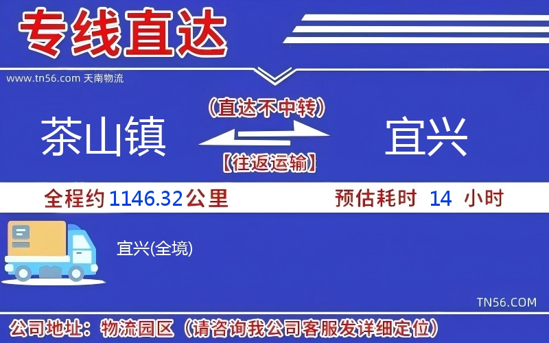茶山鎮(zhèn)到宜興物流公司