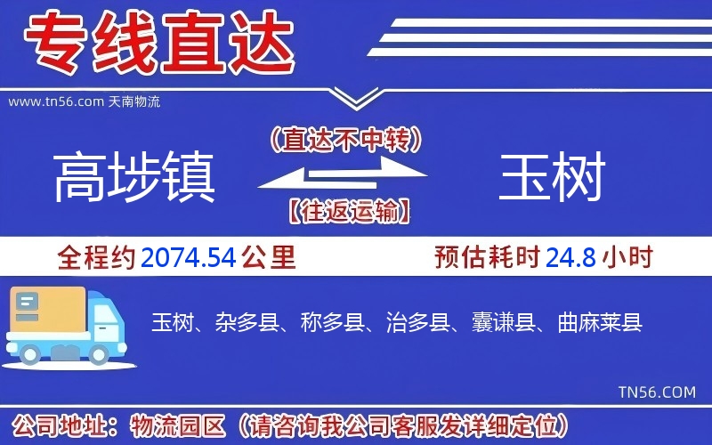 高埗鎮(zhèn)到玉樹物流公司