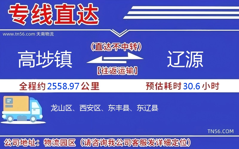 高埗鎮(zhèn)到遼源物流公司