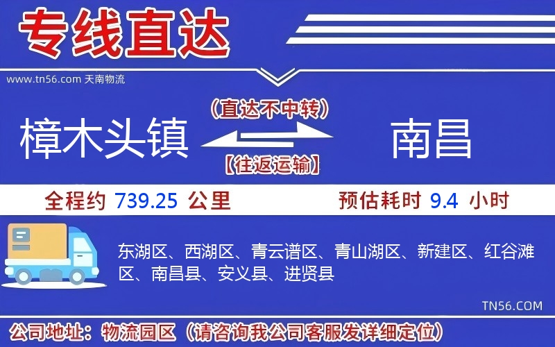 樟木頭鎮(zhèn)到南昌物流公司