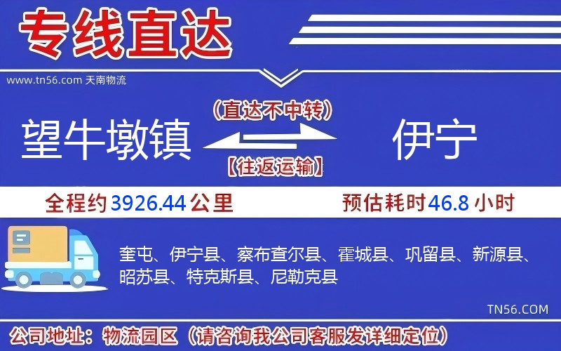 望牛墩鎮(zhèn)到伊寧物流公司