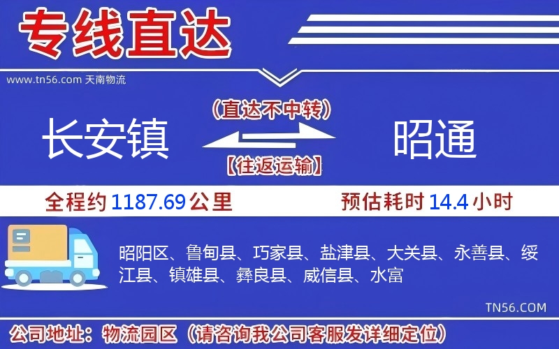 長(zhǎng)安鎮(zhèn)到昭通物流公司